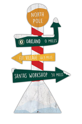 Fan Creations Holiday Home Decor Oakland Athletics Directional North Pole