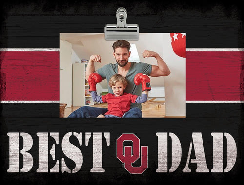 Fan Creations Desktop Stand Oklahoma Best Dad With Stripe Clip Frame