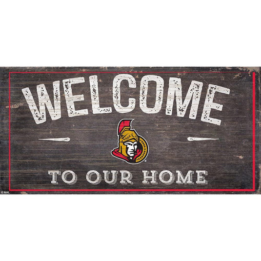Fan Creations 6x12 Horizontal Ottawa Senators Welcome Distressed 6x12