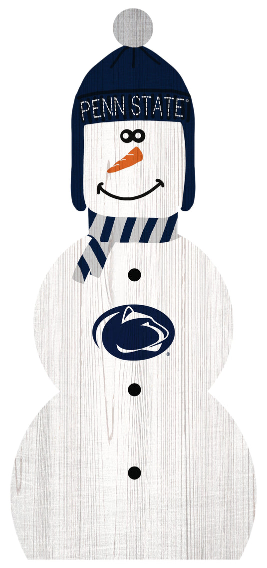 Fan Creations Holiday Home Decor Penn State Snowman 31in Leaner