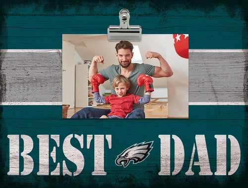 Fan Creations Desktop Stand Philadelphia Eagles Best Dad With Stripe Clip Frame