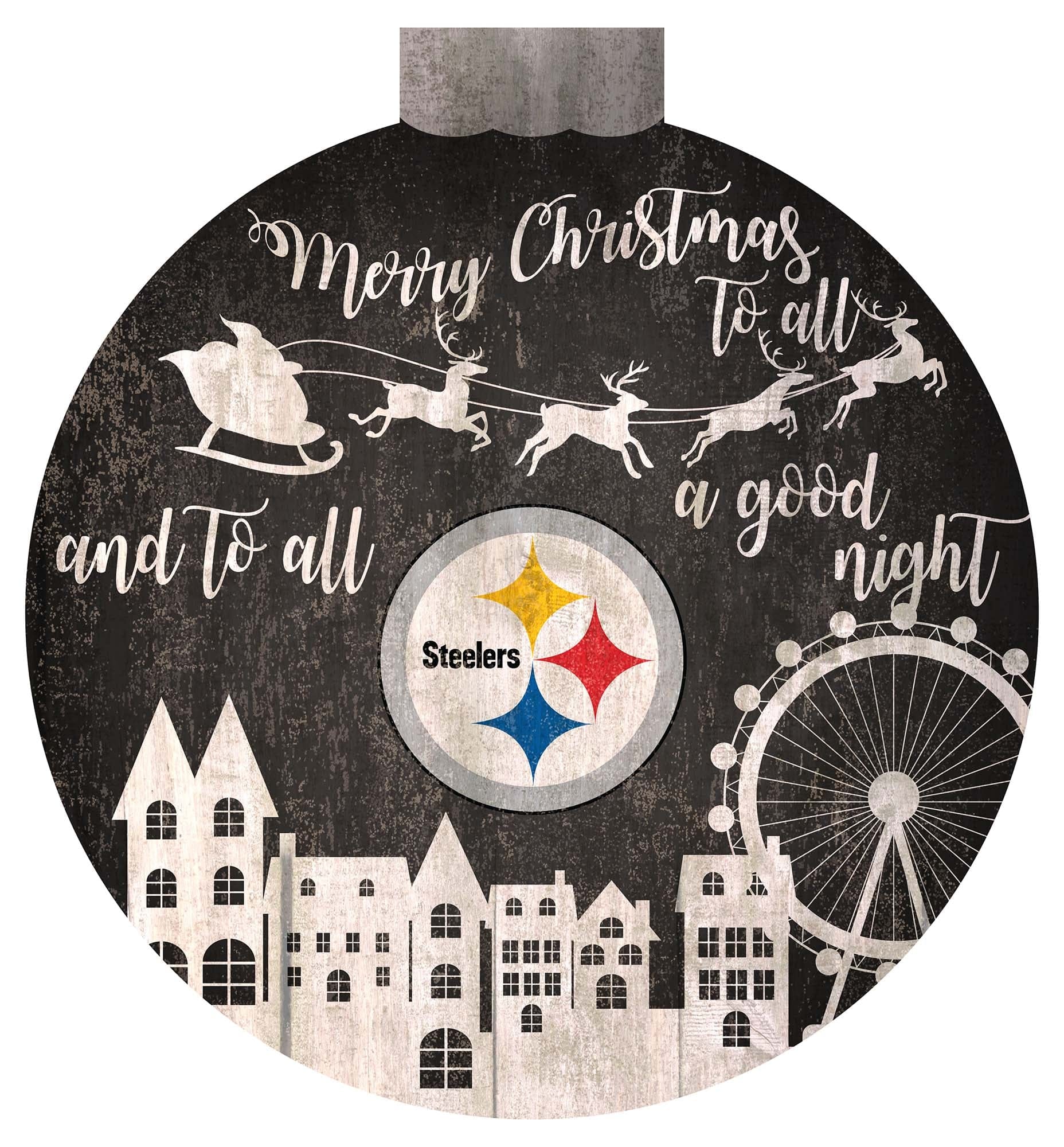 Pittsburgh Steelers Christmas Village 12in
