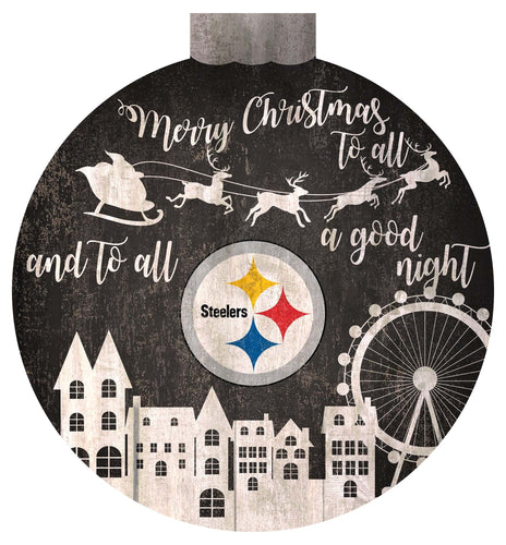 Fan Creations Holiday Home Decor Pittsburgh Steelers Christmas Village 12in