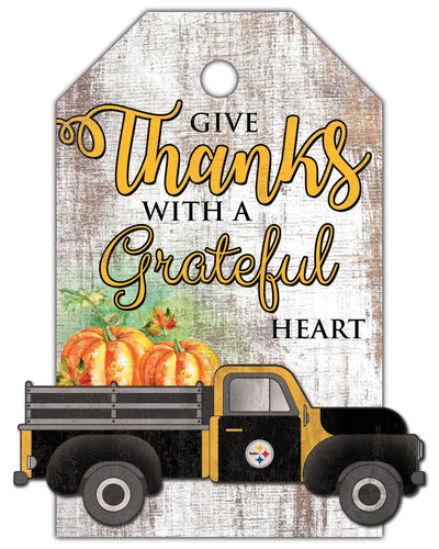Fan Creations Holiday Home Decor Pittsburgh Steelers Gift Tag and Truck 11x19