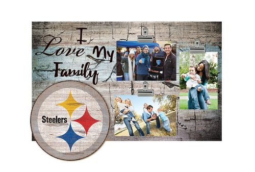 Fan Creations Desktop Stand Pittsburgh Steelers I Love My Family 11x19 Clip Frame