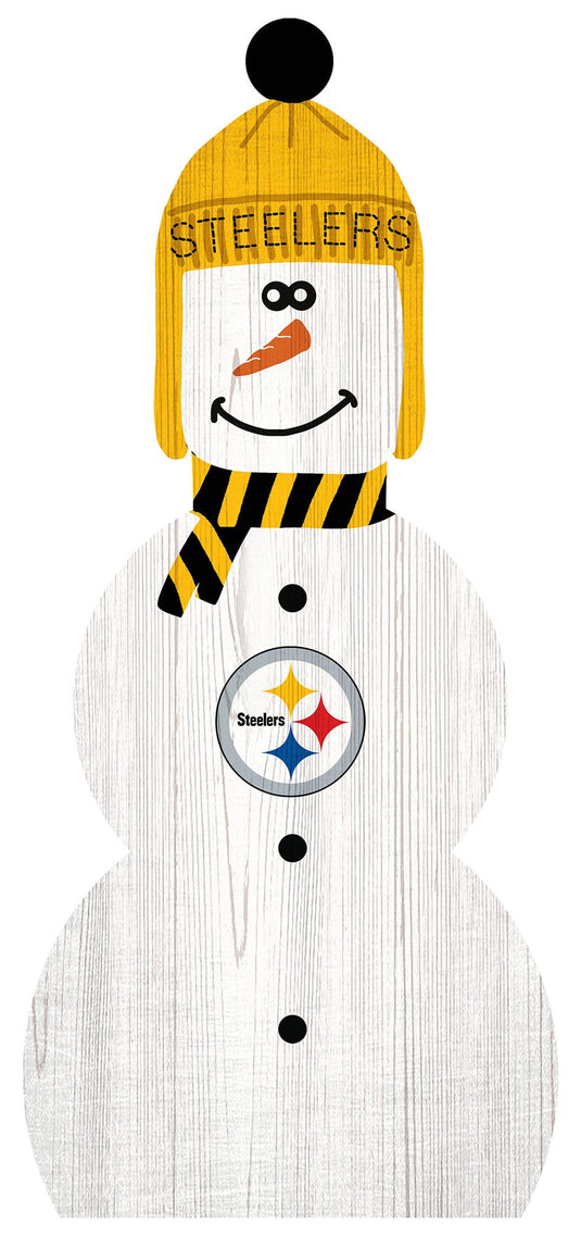 Fan Creations Holiday Home Decor Pittsburgh Steelers Snowman 31in Leaner