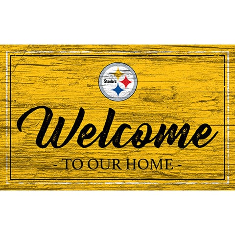 Fan Creations 11x19 Pittsburgh Steelers Team Color Welcome 11x19 Sign