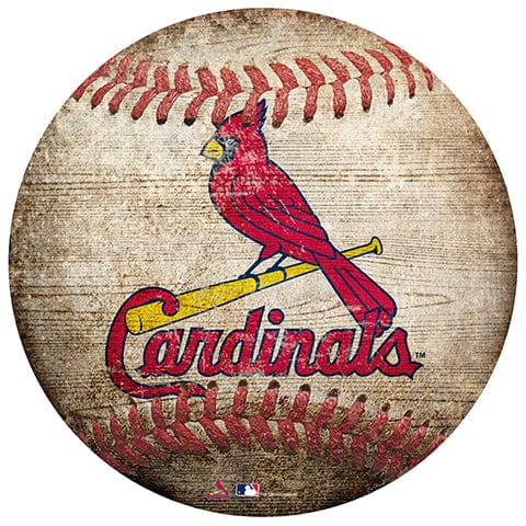 St. Louis Cardinals 12 Baseball Shaped Sign