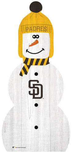 Fan Creations Holiday Home Decor San Diego Padres Snowman 31in Leaner