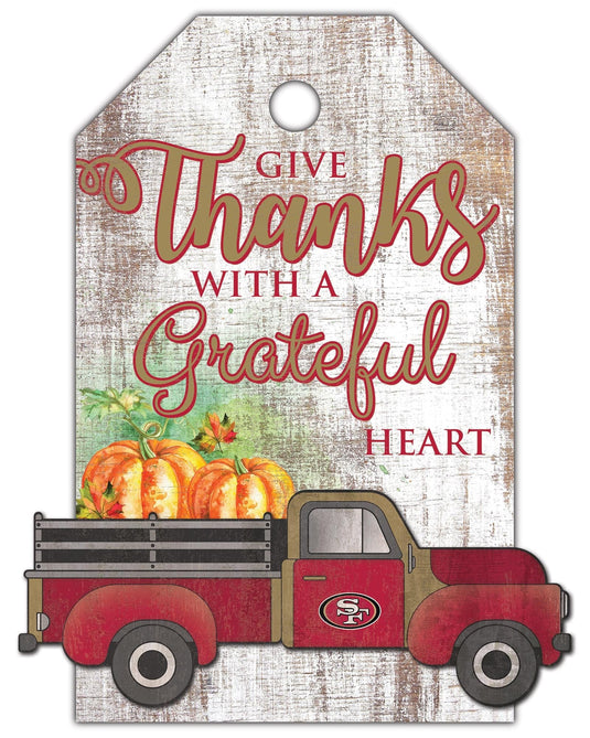 Fan Creations Holiday Home Decor San Francisco 49ers Gift Tag and Truck 11x19