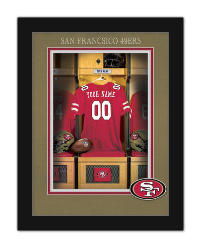 Fan Creations Wall Decor San Francisco 49ers Locker Room Single Jersey 12x16