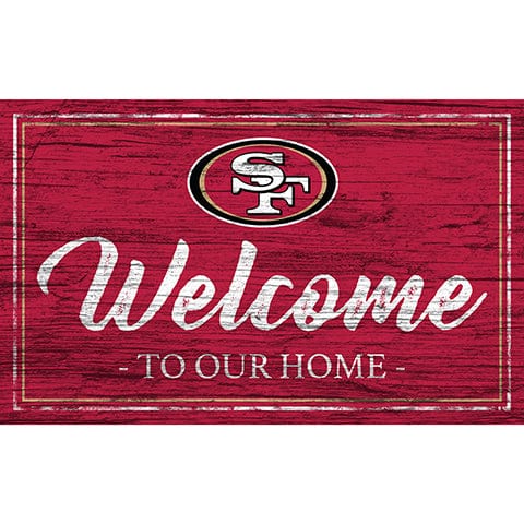 Fan Creations 11x19 San Francisco 49ers Team Color Welcome 11x19 Sign