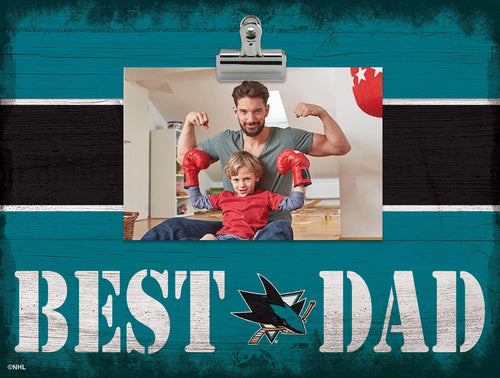 Fan Creations Desktop Stand San Jose Sharks Best Dad With Stripe Clip Frame