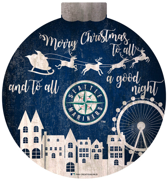 Fan Creations Holiday Home Decor Seattle Mariners Christmas Village 12in