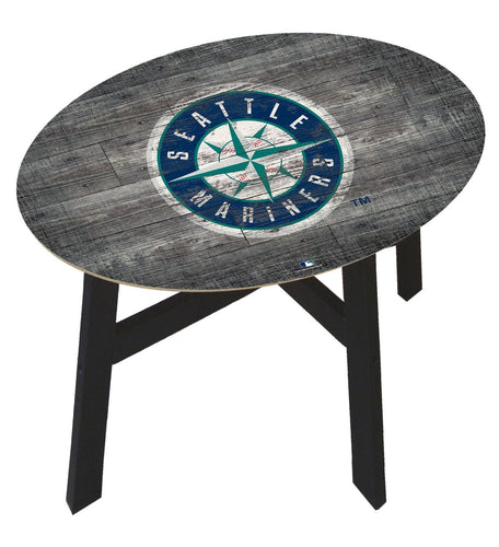 Fan Creations Home Decor Seattle Mariners  Distressed Wood Side Table