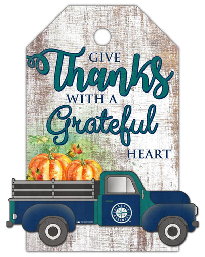 Fan Creations Holiday Home Decor Seattle Mariners Gift Tag and Truck 11x19