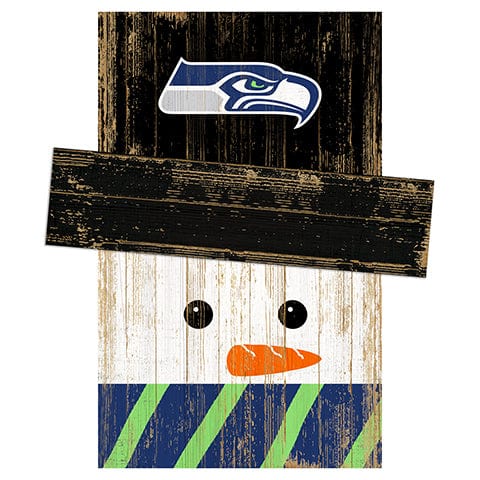 Fan Creations Large Holiday Head Seattle Seahawks Snowman Head