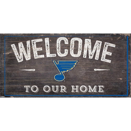 Fan Creations 6x12 Horizontal St.Louis Blues Welcome Distressed 6x12
