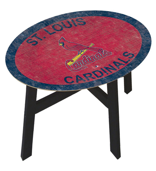 Fan Creations Home Decor St Louis Cardinals  Distressed Side Table With Team Colors