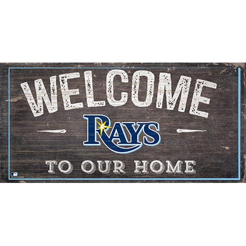 Fan Creations 6x12 Horizontal Tampa Bay Rays Welcome Distressed Sign