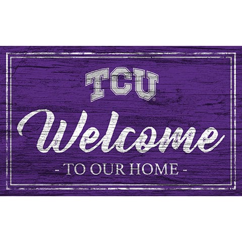 Fan Creations 11x19 TCU Team Color Welcome 11x19 Sign