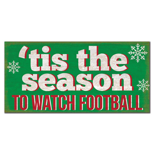 Fan Creations 6x12 Holiday 'Tis the Season to Watch Football 6x12