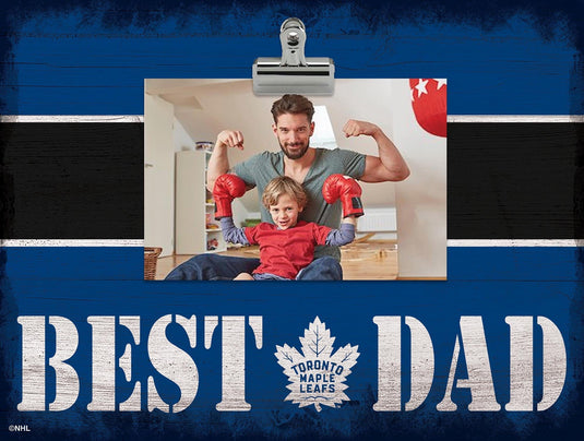 Fan Creations Desktop Stand Toronto Maple Leafs Best Dad With Stripe Clip Frame