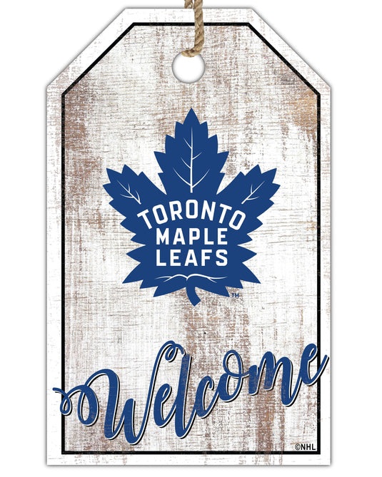 Fan Creations Holiday Home Decor Toronto Maple Leafs Welcome 11x19 Tag
