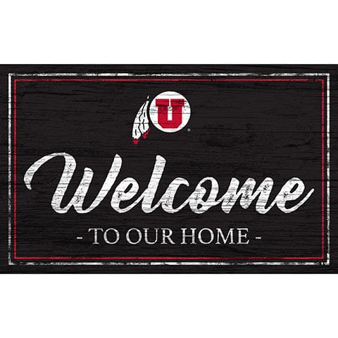 Fan Creations 11x19 Utah Team Color Welcome 11x19 Sign