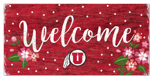 Fan Creations 6x12 Horizontal Utah Welcome Floral 6x12 Sign