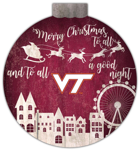 Fan Creations Holiday Home Decor Virginia Tech Christmas Village 12in