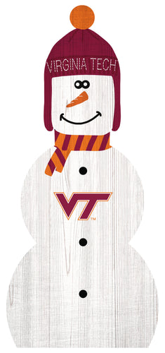 Fan Creations Holiday Home Decor Virginia Tech Snowman 31in Leaner