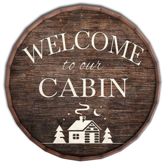 Fan Creations 24" Barrel Top Welcome to the Cabin 24" Barrel Top