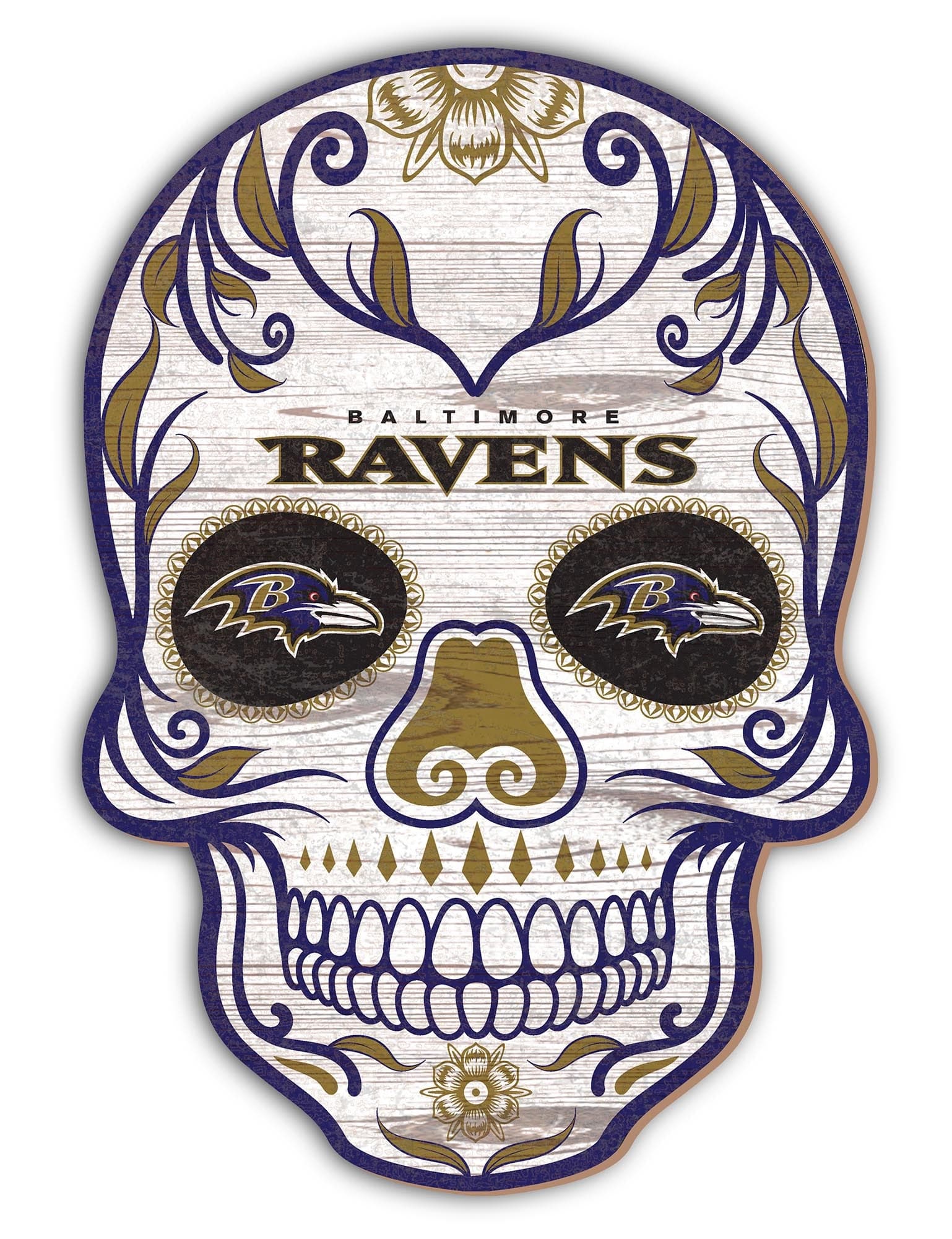 Fan Creations Baltimore Ravens Welcome Distressed Sign - 6" X 12" Wood Look MDF, Officially Licensed - View #12