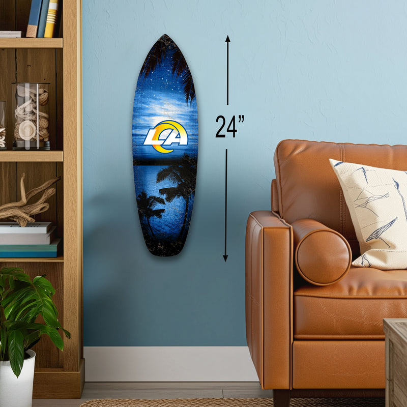 Load image into Gallery viewer, 24inch NFL Los Angeles Rams Surfboard Wall Art
