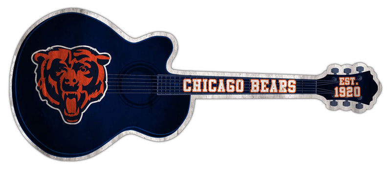 Load image into Gallery viewer, 24in Guitar NFL Chicago Bears team wall art sign
