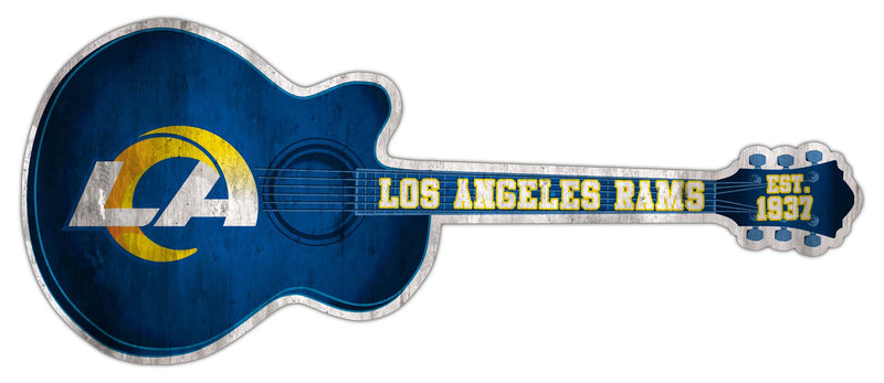 Load image into Gallery viewer, 24in Guitar NFL Los Angeles Rams team wall art sign
