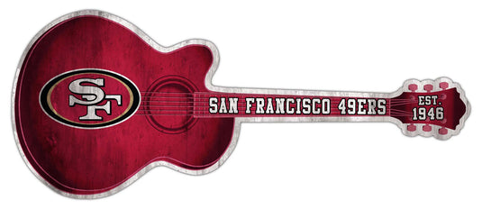 24in Guitar NFL San Francisco 49ers team wall art sign