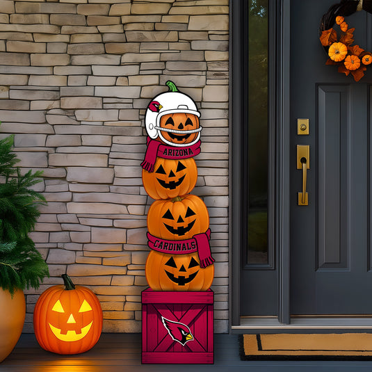 46 inch NFL Arizona Cardinals Stacked Pumpkin Leaner - Scarf
