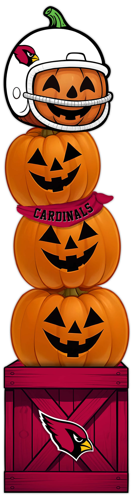 46 inch NFL Arizona Cardinals Stacked Pumpkin Bandana - Scarf