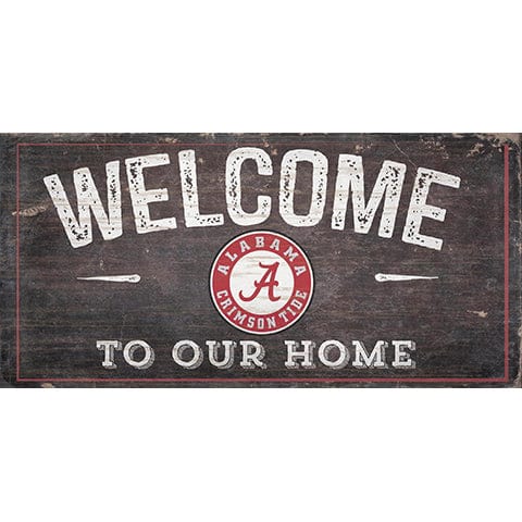 Fan Creations 6x12 Horizontal University of Alabama Welcome Distressed 6 x 12