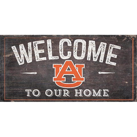 Fan Creations 6x12 Horizontal Auburn University Welcome Distressed 6 x 12