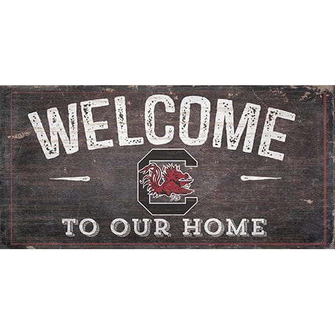 Fan Creations 6x12 Horizontal University of South Carolina Welcome Distressed 6 x 12