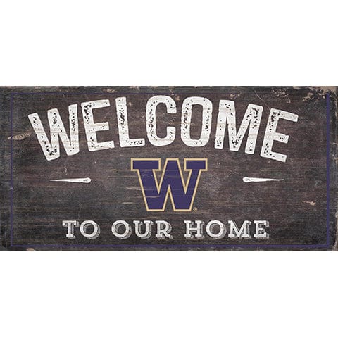 Fan Creations 6x12 Horizontal Washington Welcome Distressed 6 x 12