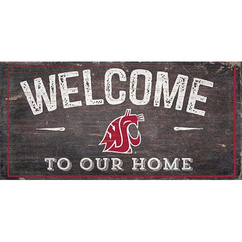 Fan Creations 6x12 Horizontal Washington State Welcome Distressed 6 x 12