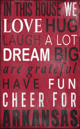Fan Creations 11x19 Sign Arkansas In This House 11x19 Sign