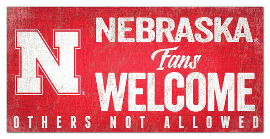 Fan Creations 6x12 Sign Nebraska Fans Welcome Sign