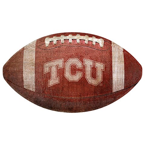 Fan Creations 12" Wall Art TCU 12" Football Shaped Sign