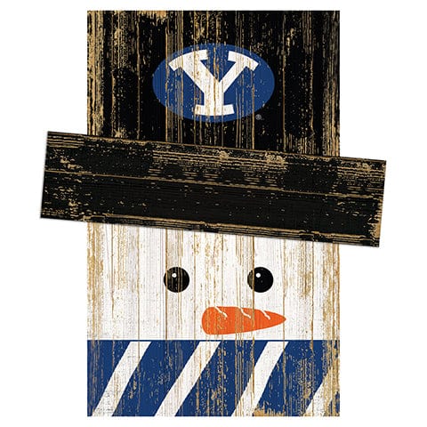 Fan Creations Large Holiday Head BYU Snowman Head