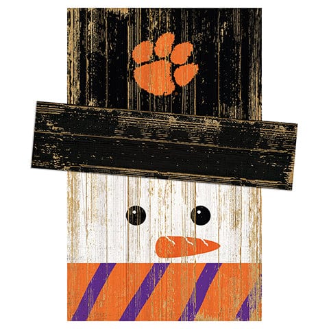 Fan Creations Large Holiday Head Clemson University Snowman Head